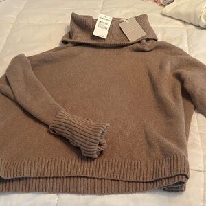 Nordstrom Taupe Cowl Neck Sweater